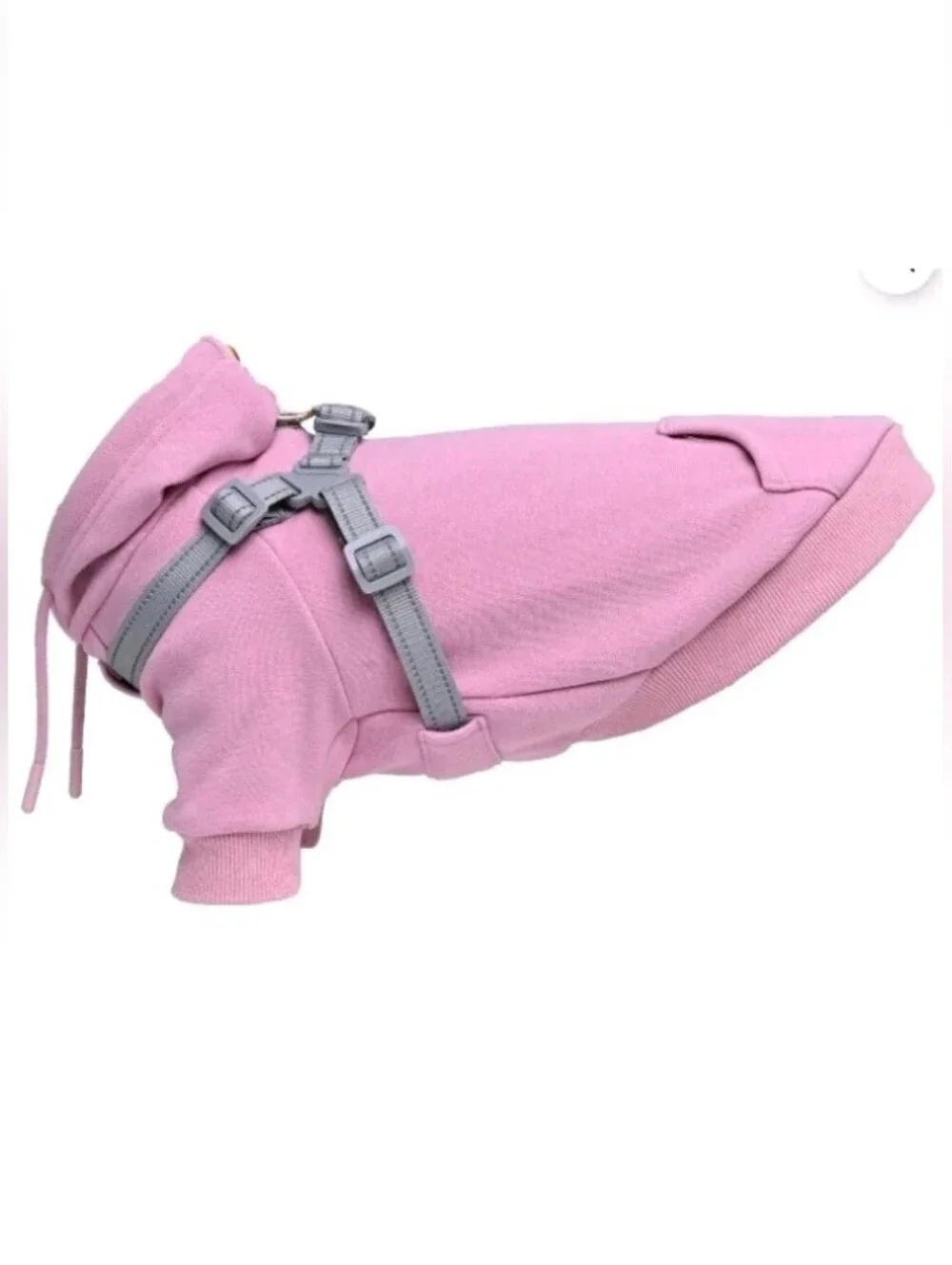 Furmate Dog Hoodie 2-in-1 Harness, Pink, Fleece Lined, Size XL NWT